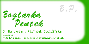 boglarka pentek business card